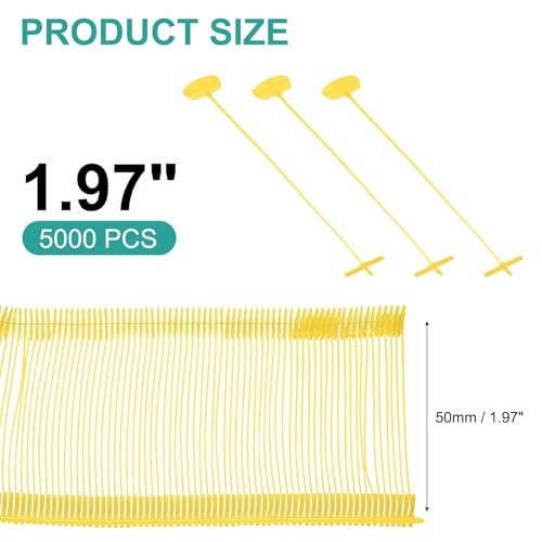 Standard Tagging Gun Fasteners 2" Label Gun Price Tagging Barbs - color: Yellow, size: 2 Inch