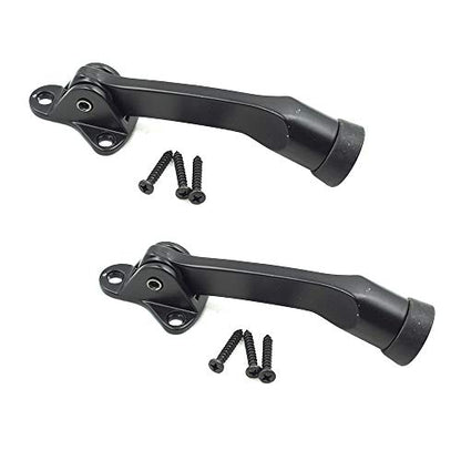 4 Inch KickDown Door Stopper, Black, 2pcs - color: Black, size: 2 Pieces