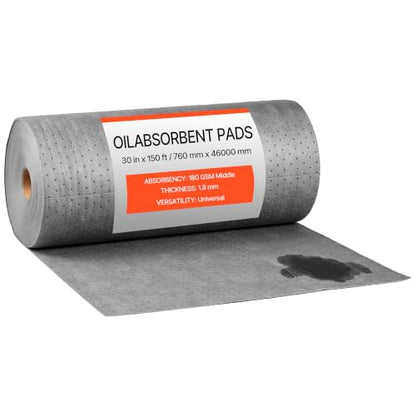 VEVOR Oil & Water Absorbent Pads 30in x 150ft 1-Roll Medium-Duty Absorbing