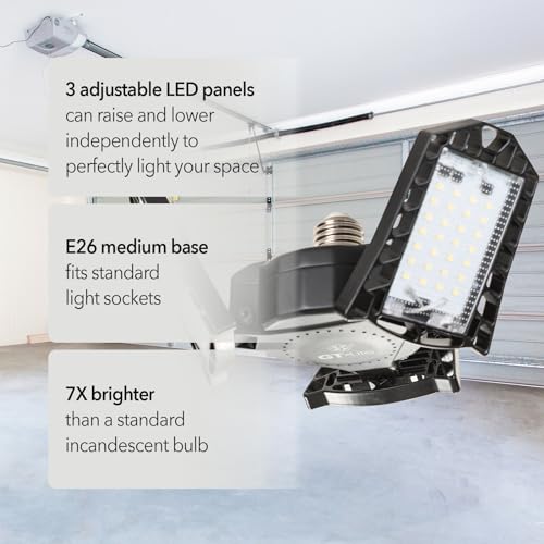 GT-Lite LED Garage Bulb, 60W (300W Equivalent), 6,000 Lumen - color: 6,000 Lumen