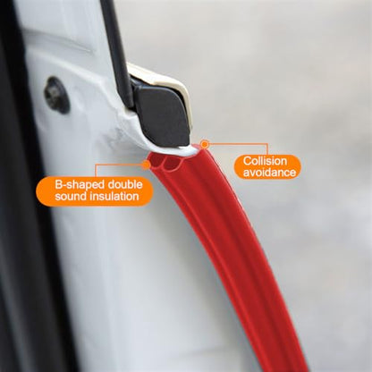Osilly Adhesive Rubber Car Door Seal Strip, Red - color: Red, size: Style C-32FT