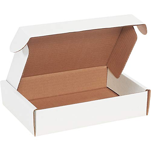 BOX USA 9" Deluxe Shipping Boxes, 9"L x 6 1/4"W x 2"H, 50-Pack - White Box Mailers for Packaging, Storage, Gifts or Bulk Business Orders - size: 9 x 6 1/4 x 2" 50-Pack