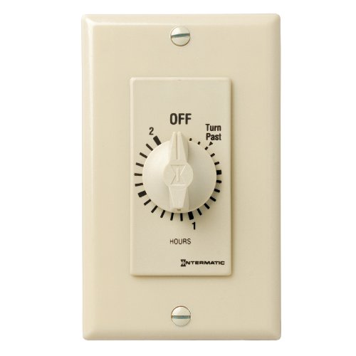 Intermatic FD32H 2-Hour Spring-Loaded Wall Timer for Lights and Fans, Ivory - style: Ivory SPDT