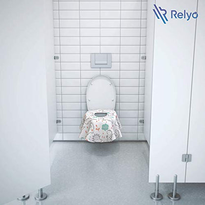 Relyo Disposable Toilet Seat Cover for Travel – 20 Pack with Covers Wrapped in Sets of 2, Non-Flushable Liners, Fits Most Seats – Kids, Toddlers, Adults (Dinosaurs, 20) - color: Dinosaurs