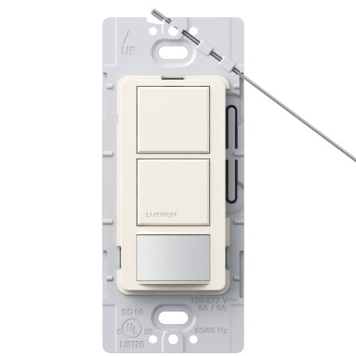 Lutron MS-OPS6-DDV-BI Maestro 6-Amp Single Pole Dual Circuit Occupancy Sensing Switch, Biscuit - color: Biscuit