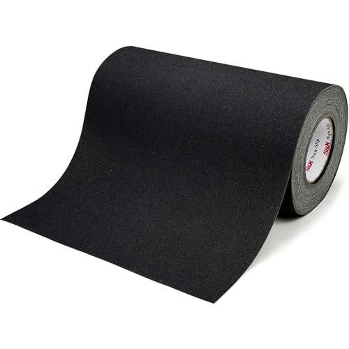 S&X 12 Inch x 60 Ft Grip Tape, High Traction Anti Slip Tape for Stairs, Non Skid Roll Outdoor Stair Tread Non-Slip Waterproof, Weather Resistant, Black - size: 12 inches x 60 feet