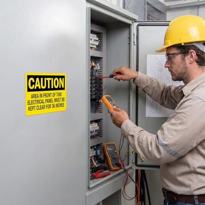 10 PCS Caution Keep Electrical Panel Clear for 36 Inches, 5" x 7"