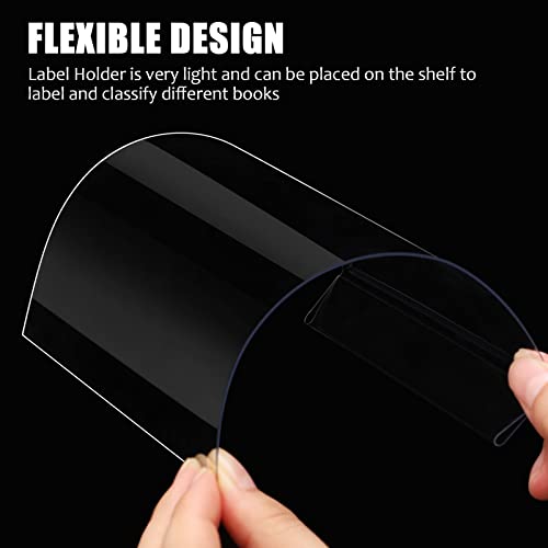 Containlol 30 Pcs PVC Shelf Label Holders with Insert Card, 7.9x5.1x0.8'' - size: 7.9x5.1x0.8''