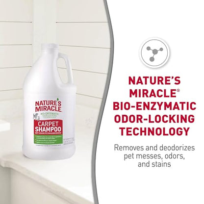 Nature's Miracle Carpet Shampoo Pet Stain & Odor Remover, 64 oz (4 Pack) - size: 64 Ounce (Pack of 4)