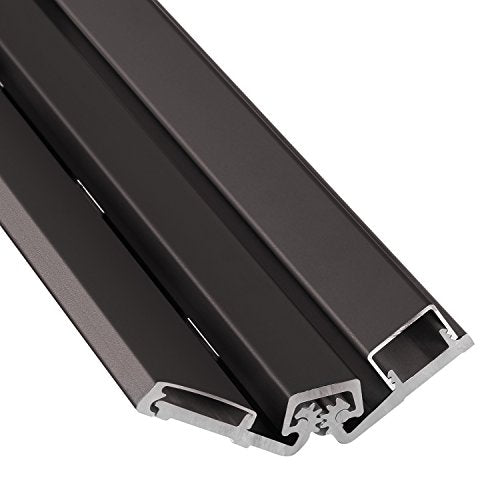 Continuous Geared Door Hinge Dark Bronze Anodized Aluminum Full Surface 83 inch Heavy Duty Center Pivot Tamperproof for Storefront Door Comparable to Select SL57 Door Hinge - color: Dark Bronze (DU)