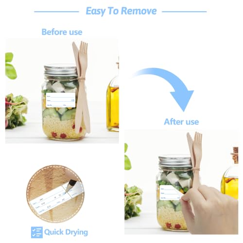 2 Rolls 1000 Pcs 1 inch X 2 inch Restaurant Quality Shelf Life Food Rotation Labels, Self-Adhesive Removable for Reusable Containers, Food Safety Date Sticker, Leftover Labels (Yellow-Blue) - style: Yellow-Blue