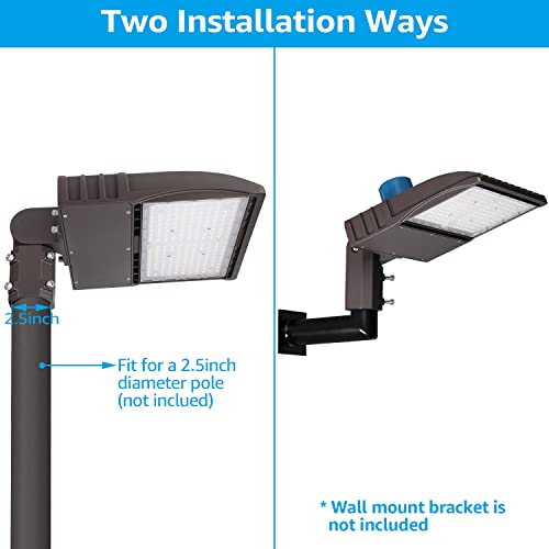 LEONLITE 150W LED Parking Lot Light, 1-10V Dimmable, 20,250lm UL & DLC - size: 21 Inch