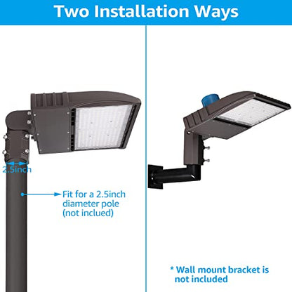 LEONLITE 150W LED Parking Lot Light, 1-10V Dimmable, 20,250lm UL & DLC - size: 21 Inch