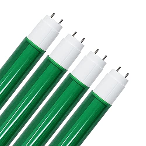 KASTLITE T8 LED Bulb & Safety Sleeve Combo, Green, 48", 4000K, 4-Pack - color: Green