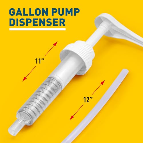 Heavy-Duty 5-Gallon Bucket Pump Dispenser with Leak-Proof Cap – Compatible with Oil, Laundry Soap, Detergent, Fabric Softener, Degreasers, and More. Making it Ideal for Commercial and Household
