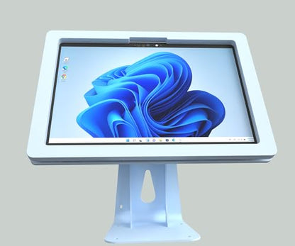 Anti-Theft Acrylic Case with 360 Rotate 180 Swivel Metal Desktop Stand for MS Surface Pro 3/4/5/6/7 Tablet (White) - color: White, size: Surface Pro 3/4/5/6/7