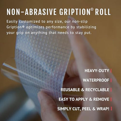 CATTONGUE GRIPS 2" x10' Grip Tape Roll, Non-Abrasive, Waterproof, Black - color: Black, size: 2" x 10'