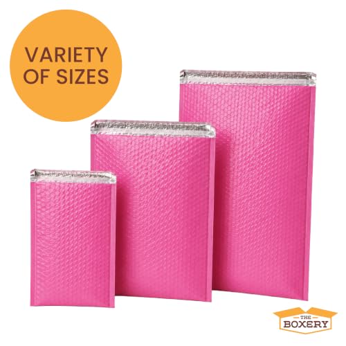 The Boxery Poly Bubble Mailers, Self-Seal (Pink, 10.5'' x 16'' - (50PC)) - color: Pink, size: 10.5'' x 16'' - (50PC)