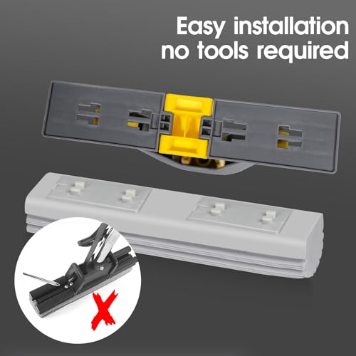 Masthome Sponge Mops for Floor Cleaning,Suitable for Tile Marble Laminate - color: Yellow-grey