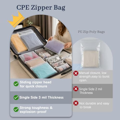 10x13'' Frosted Zipper Bags for Shipping, 50 Pack Packaging Bags, M - color: 50 Pack, size: 10x13'' (M)