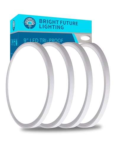 4pack 9 Inch Flush Mount Ceiling Light, 18w Led Ceiling Light, 3000k/4000k/6000k Selectable 1860lm Ceiling Light, Super Slim Led Light Fixture For Bedroom Kitchen Living Dining Room Office - color: White, size: 9Inch-4Pack