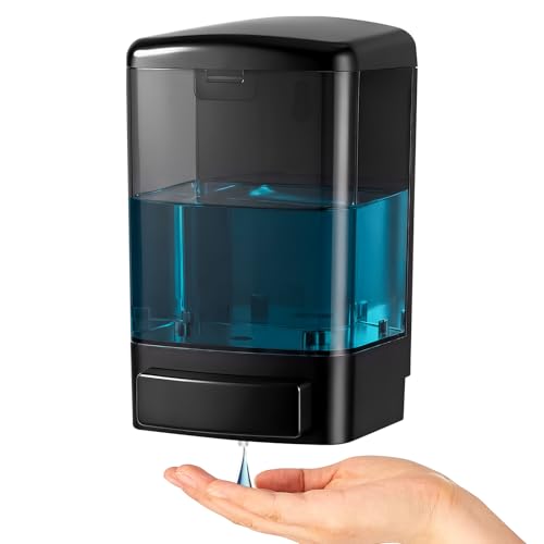 Hushee 1 Pcs Wall Mounted Soap Dispenser,33.8 Oz 1000 Ml,All Black - color: All Black, size: 33.8 oz 1000 ml