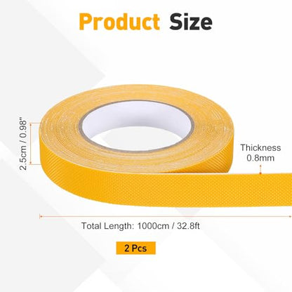 uxcell 2Pcs Rubber Grip Tape, 1"x33 ft Non-Slip Tape with Grip Tape, Yellow - color: Yellow, size: 1 in x 33 ft