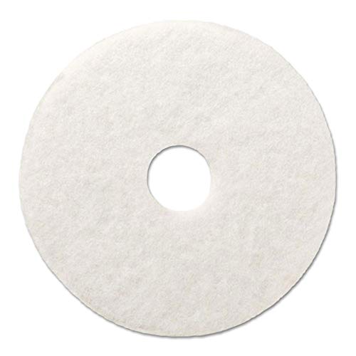 Boardwalk BWK4016WHI Standard Polishing Floor Pads, 16" Diameter, White (Case of 5)