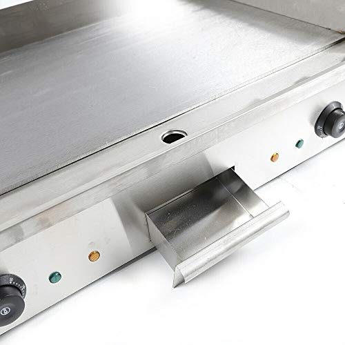 3000W 28.6"x15.7" Commercial Flat Top Grill Countertop Teppanyaki Griddle - color: 3000W, 28.6"x15.7"
