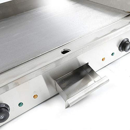 3000W 28.6"x15.7" Commercial Flat Top Grill Countertop Teppanyaki Griddle - color: 3000W, 28.6"x15.7"