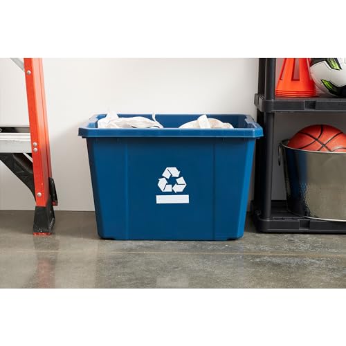 Gracious Living 17 Gallon/64 Litre Curbside Blue Box Recycling Bin, 12 Pack - size: 12 Pack