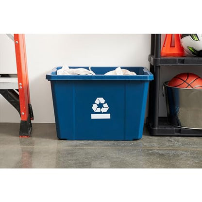 Gracious Living 17 Gallon/64 Litre Curbside Blue Box Recycling Bin, 12 Pack - size: 12 Pack