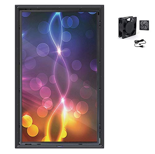 The Display Shield 52-55" Vertical Outdoor Digital Menu Enclosure & Fan - color: With Cooling Fan, size: 52-55"