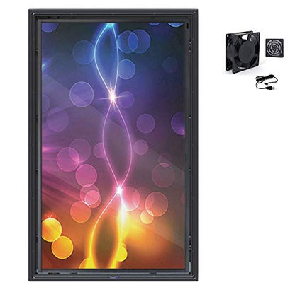 The Display Shield 52-55" Vertical Outdoor Display Cover Anti-Glare & Fan - color: Anti-Glare + Cooling Fan, size: 52-55"