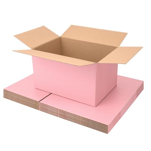 Pink Shipping Boxes Medium 10x7x6 Inches, 30 Pack Corrugated Cardboard Boxes for Packaging Small Business Mailing - color: Pink, size: 10x7x6 Inch