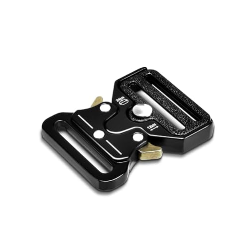 1-1/4 Inch Tactical Buckle Replacement, Metal Heavy Duty Tactical Belt Buckles for Webbing Nylon Strap, Dog Collar, Harness, Military Buckle Backpack Clip Hardware, Black - color: 03(1-1/4" Black Metal Buckle 1pcs)