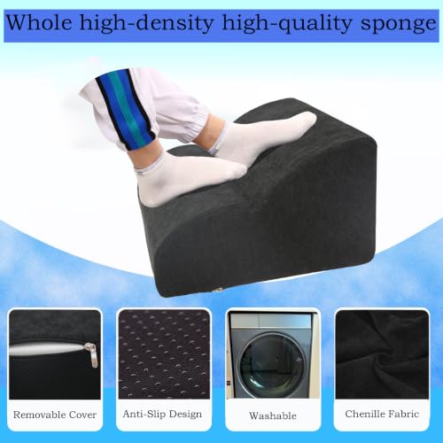 Foot Rest for Under Desk at Work.Multifunctional 3-Tier Foot Stool - color: Standard-a-black