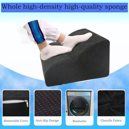 Foot Rest for Under Desk at Work.Multifunctional 3-Tier Foot Stool - color: Standard-a-black