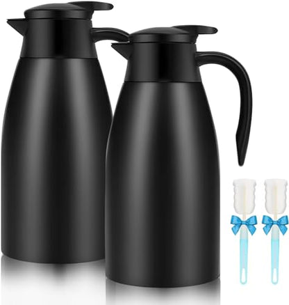 68oz Coffee Carafe Insulated, Coffee Carafe for Keeping Hot, 2 Pack Black - color: Black Black