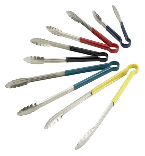 Winco 12" Green Plastic Serving Tongs