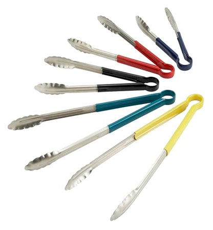 Winco 12" Green Plastic Serving Tongs