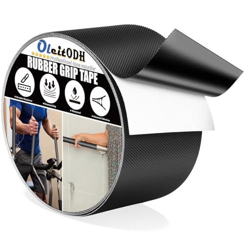 Oleitodh 2" x 60 ft Rubber Grip Tape, Black, for Handles & Tools - color: Black, size: 2 in x 60 ft