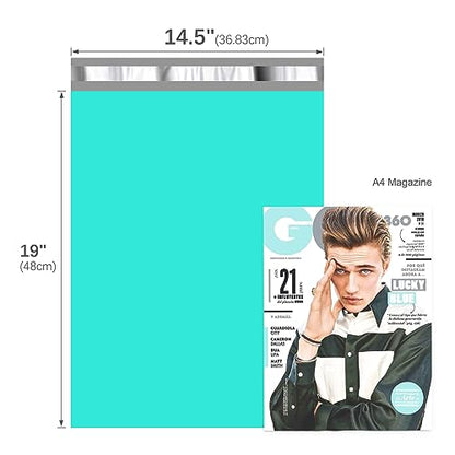 Fuxury 500Pcs Poly Mailers 14.5x19", Bulk Shipping Bags for Clothing Teal - color: Teal, size: 14.5x19" 500pcs