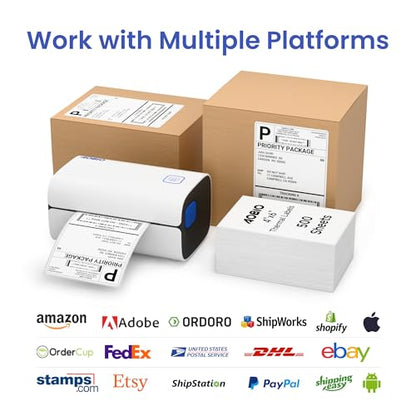 4X6 Direct Shipping Labels - Commercial Grade Thermal Printer Labels - Compatible with 4x6 Direct Thermal Printers