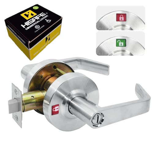 Commercial Bathroom Indicator Lock, Grade 2 Lever, 2-3/4''Backset