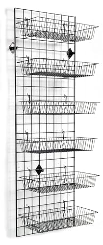 Heavy Duty Commercial Grade Gridwall Panels – Grid Panel for Any Retail Display, 2’ Width x 5’ Height, 3 Gridwall Panels Per Carton (Black Finish) - color: Black, size: 2'x5'（3 Pack）