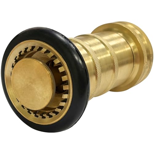 SAFBY Fire Hose Nozzle Brass Fire Equipment Spray Jet Fog (1" NH/NST) - color: Yellow, size: 1 inch NST