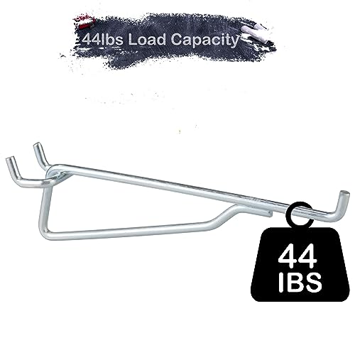 Pegboard Shelf Hooks 4 Pack Black 6" Metal Brackets, Peg Board Accessories - color: Silver, size: 6 Inch