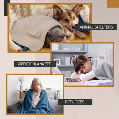 Macarrie 50 Pack Fleece Blankets Bulk,50 x 60 Inch Soft Wool Throw Blankets - color: Macaron Color