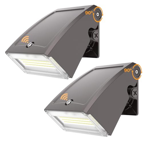 Adjustable LED Wall Pack Light: Selectable 30W/40W/60W, 2Pack - size: 60W/40W/30W*2pack